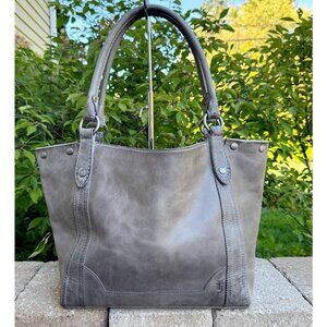 Frye Leather Distressed Melissa Large Shoulder Tote Bag